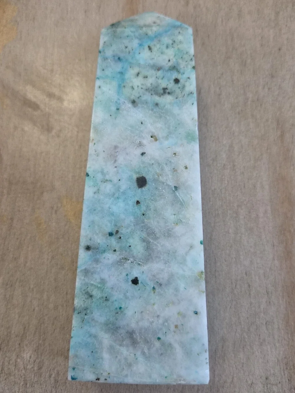 Natural Chrysocolla Blue Green Crystal Point Obelisk Tower #7 New